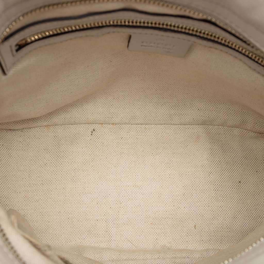Gucci Small Guccissima Bree Satchel White Leather Very good condition - Model View