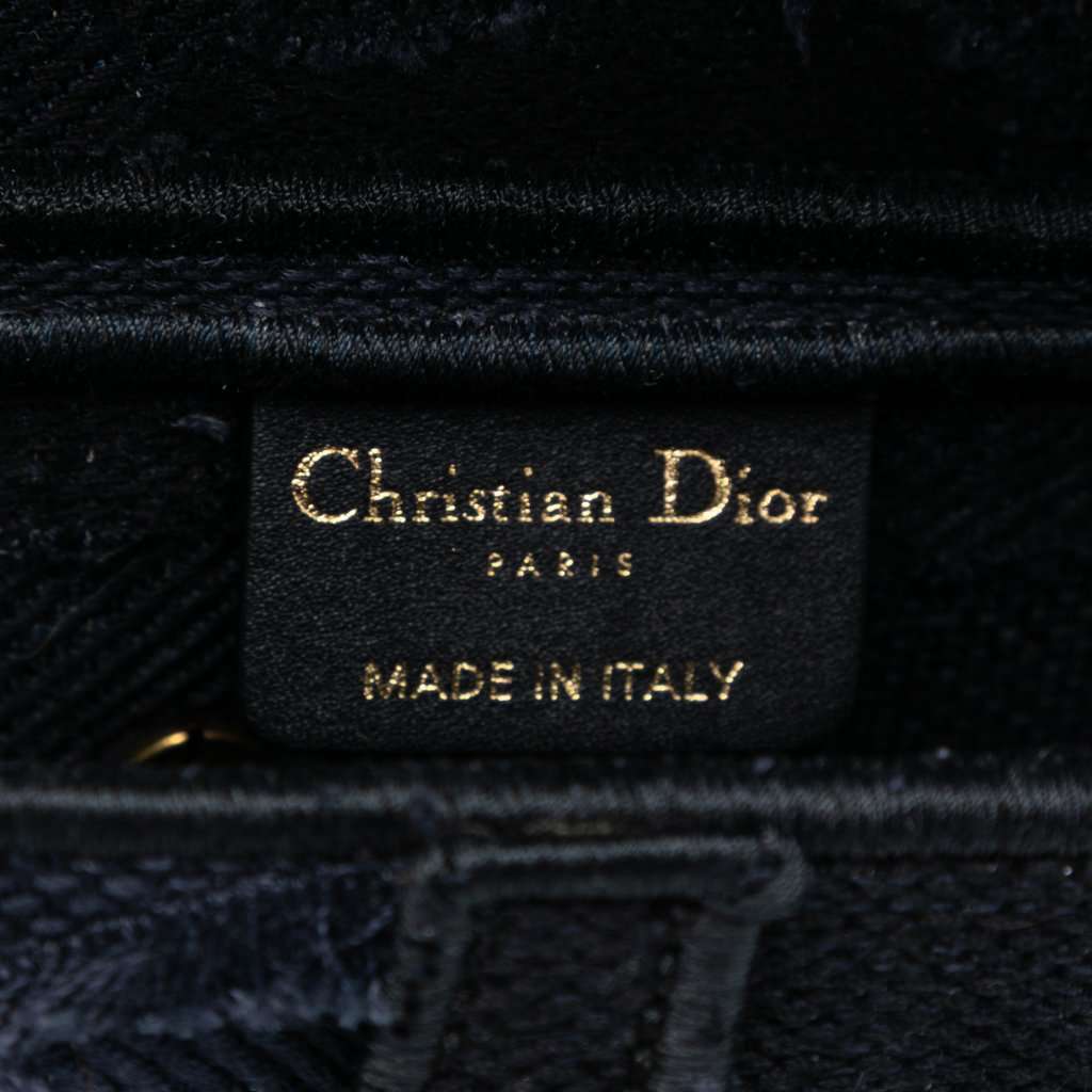 Dior Camouflage Embroidered Canvas Saddle Bag Blue Very good - Box View