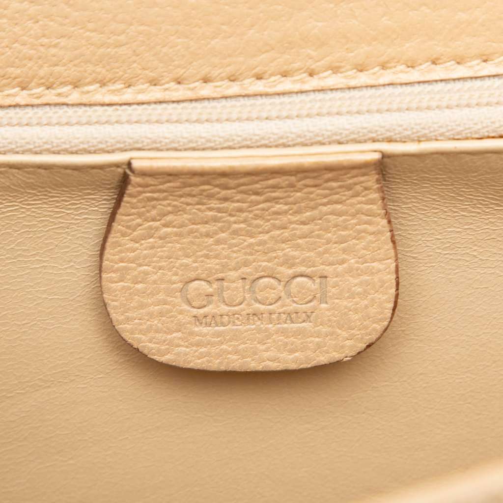 Gucci Calfskin Turnlock Bamboo Top Handle Bag Beige Leather Very good condition - Box View