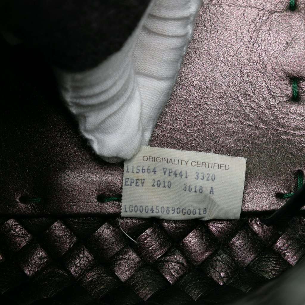 Bottega Veneta Medium Iridescent Nappa Intrecciato Cabat Tote Brown Leather Very good condition - Box View