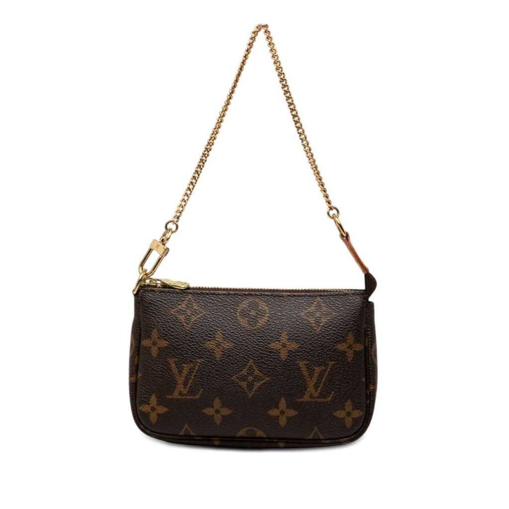 Louis Vuitton Monogram Mini Pochette Accessoires Brown Very good - Front View