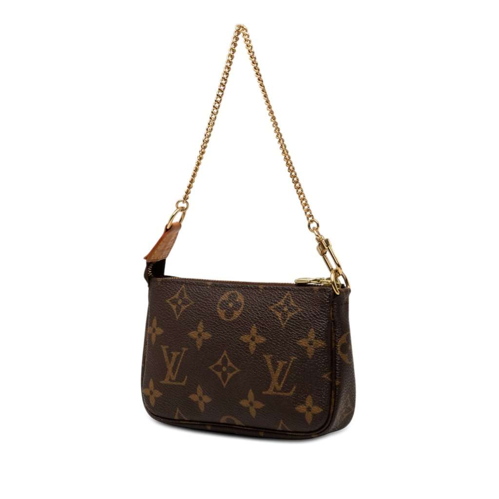 Louis Vuitton Monogram Mini Pochette Accessoires Brown Very good - Back View