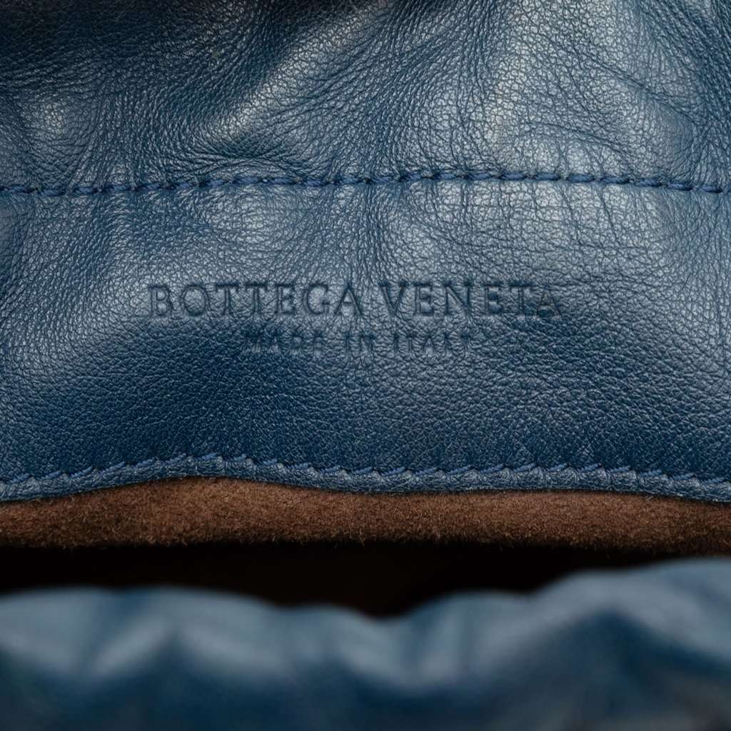 Bottega Veneta Nappa Intrecciato Bucket Blue Leather Very good - Box View