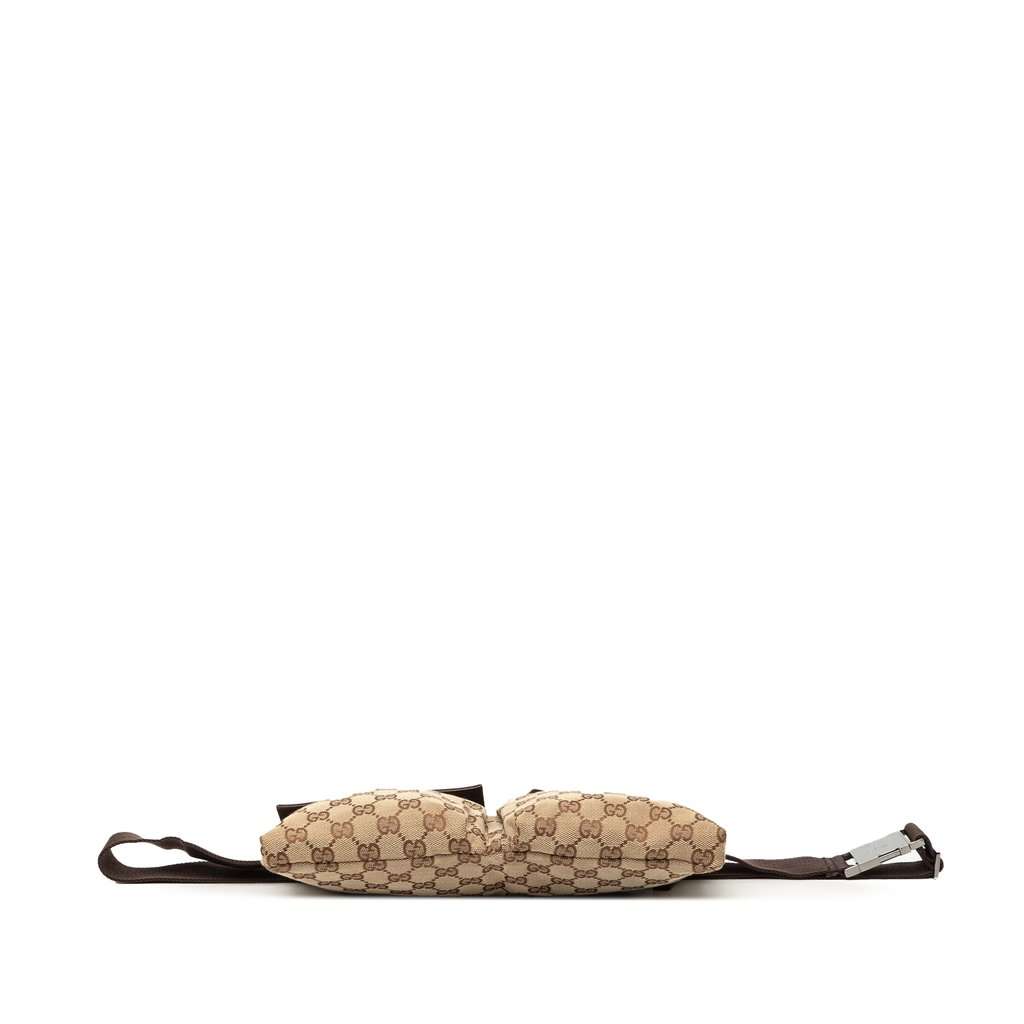 Gucci GG Canvas Double Pocket Belt Bag Beige Very good condition - Inside View
