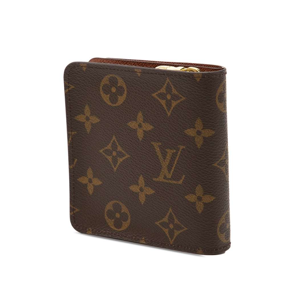 Louis Vuitton Monogram Bifold Compact Wallet Brown Very good condition - Back View