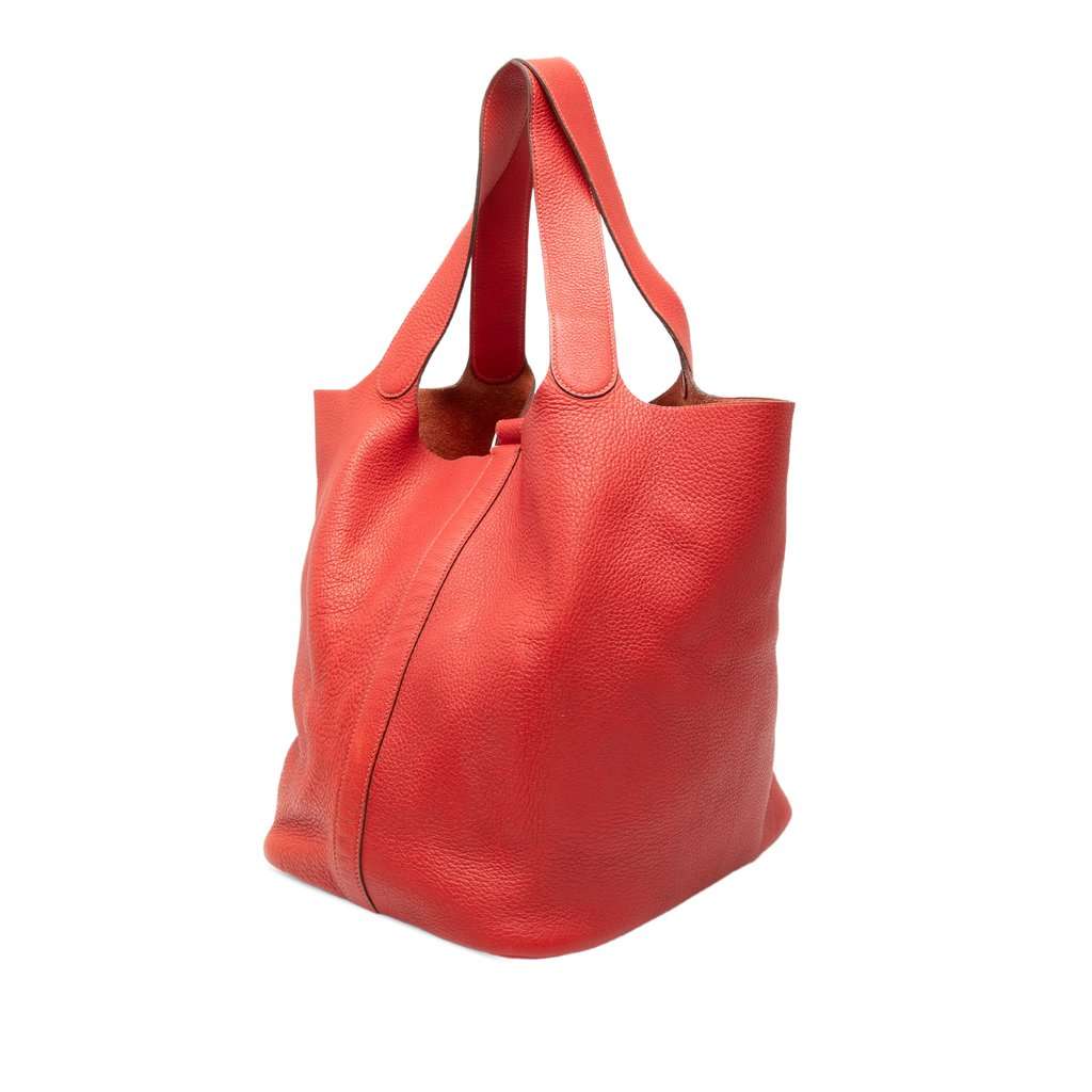 Hermès Clemence Picotin Lock 33 Red Leather Very good condition - Back View