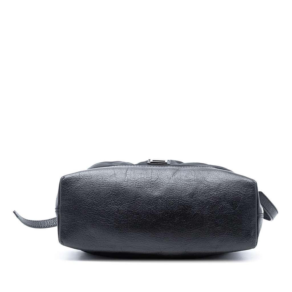 Burberry Tonal Check Nylon Shoulder Bag Black Very good condition - Inside View