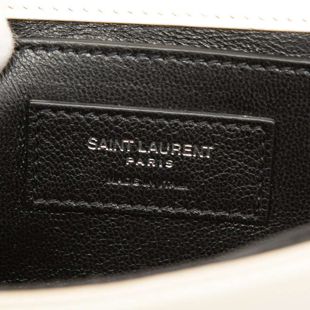 Saint Laurent Small Leather Babylone Crossbody White Leather Very good condition - Box View