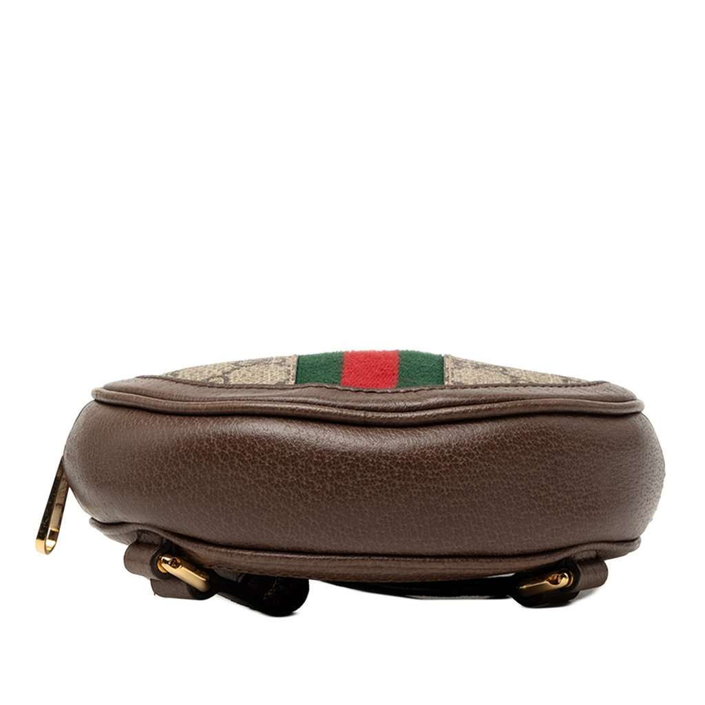 Gucci Mini GG Supreme Web Ophidia Round Backpack Beige Very good condition - Inside View