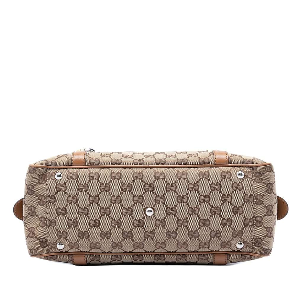 Gucci GG Canvas Twins Shoulder Bag Beige Very good condition - Inside View