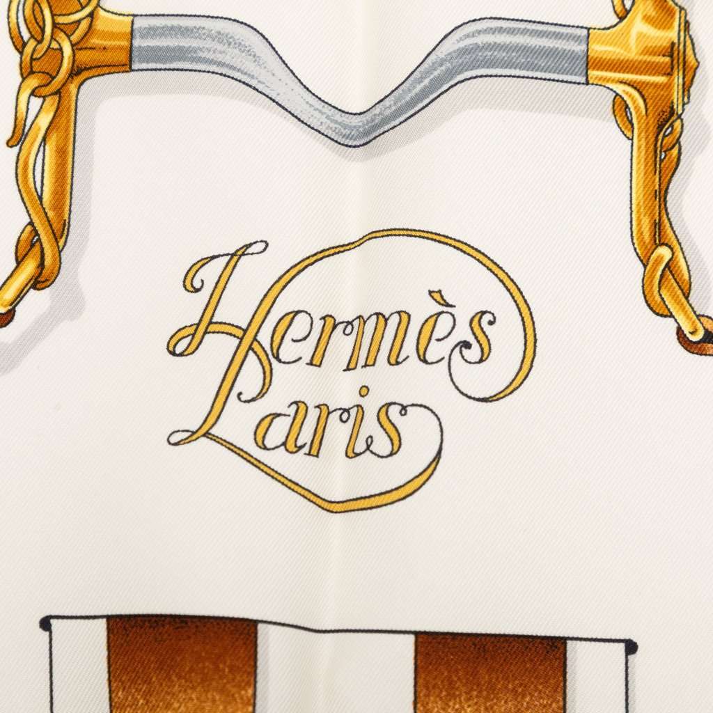 Hermès Grand Manege Silk Scarf 90 Green Very good condition - Inside View