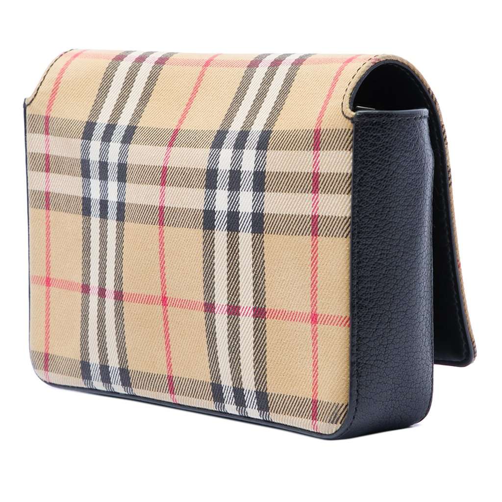 Burberry House Check Canvas Hampshire Crossbody Beige Very good condition - Back View