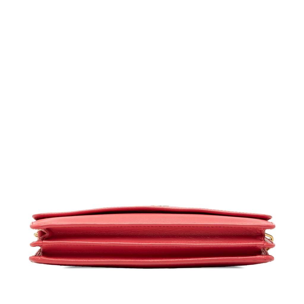 Prada Saffiano Lux Wallet On Chain Pink Leather Very good condition - Inside View