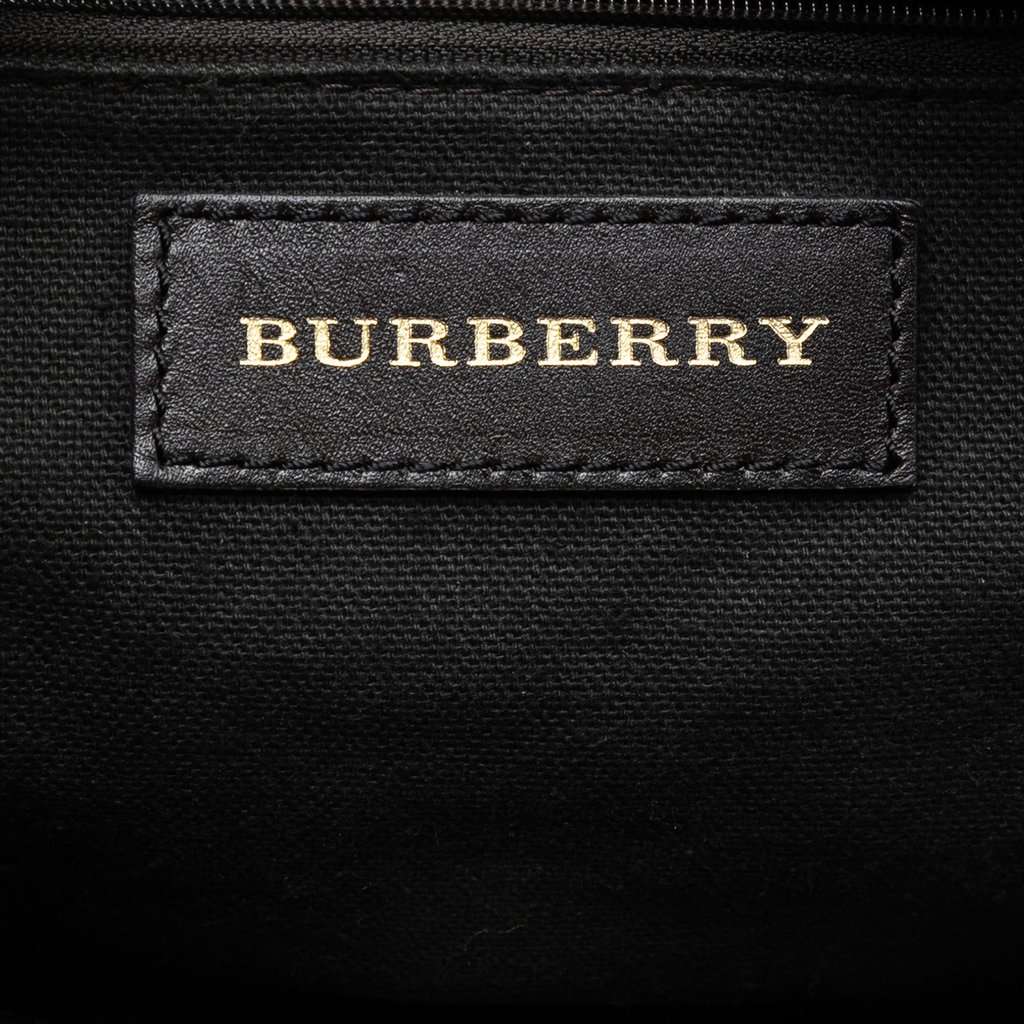 Burberry Medium Haymarket Check Coated Canvas Willenmore Hobo Beige Very good condition - Box View