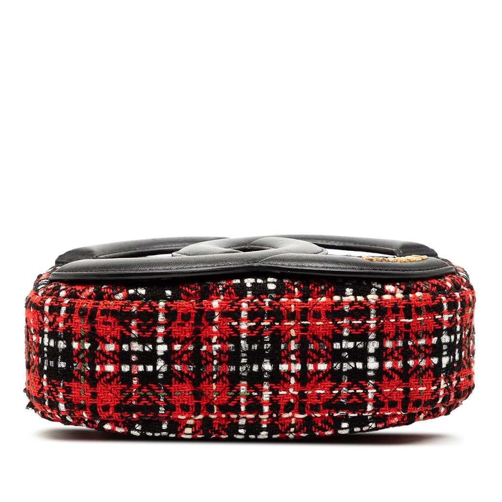 Chanel Tweed and Lambskin Coco Midnight Camera Bag Red Very good - Inside View