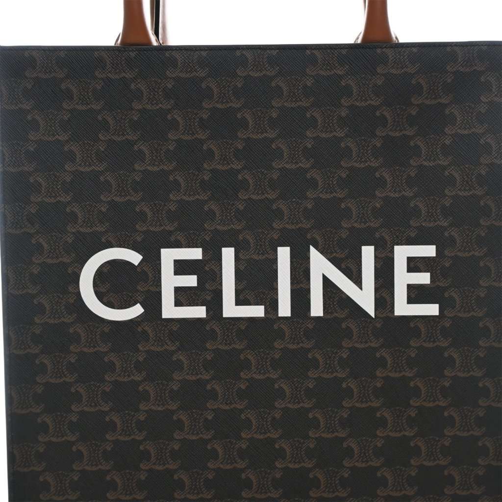 Celine Small Triomphe Coated Canvas Vertical Cabas Tote Brown Very good condition - Box View