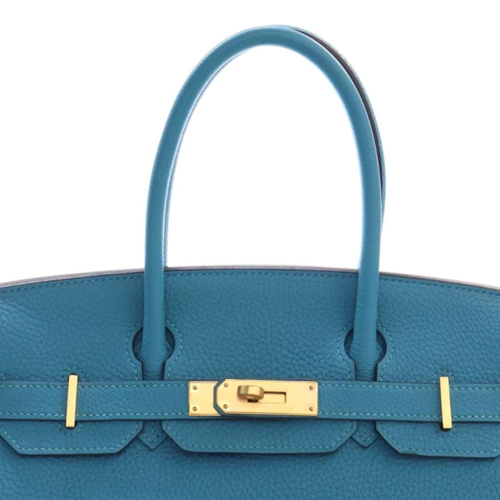 Hermès Togo Birkin Retourne 30 Blue Leather Very good - Model View