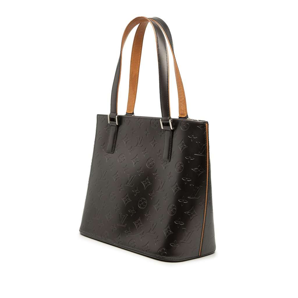 Louis Vuitton Monogram Mat Stockton Black Leather Very good - Back View