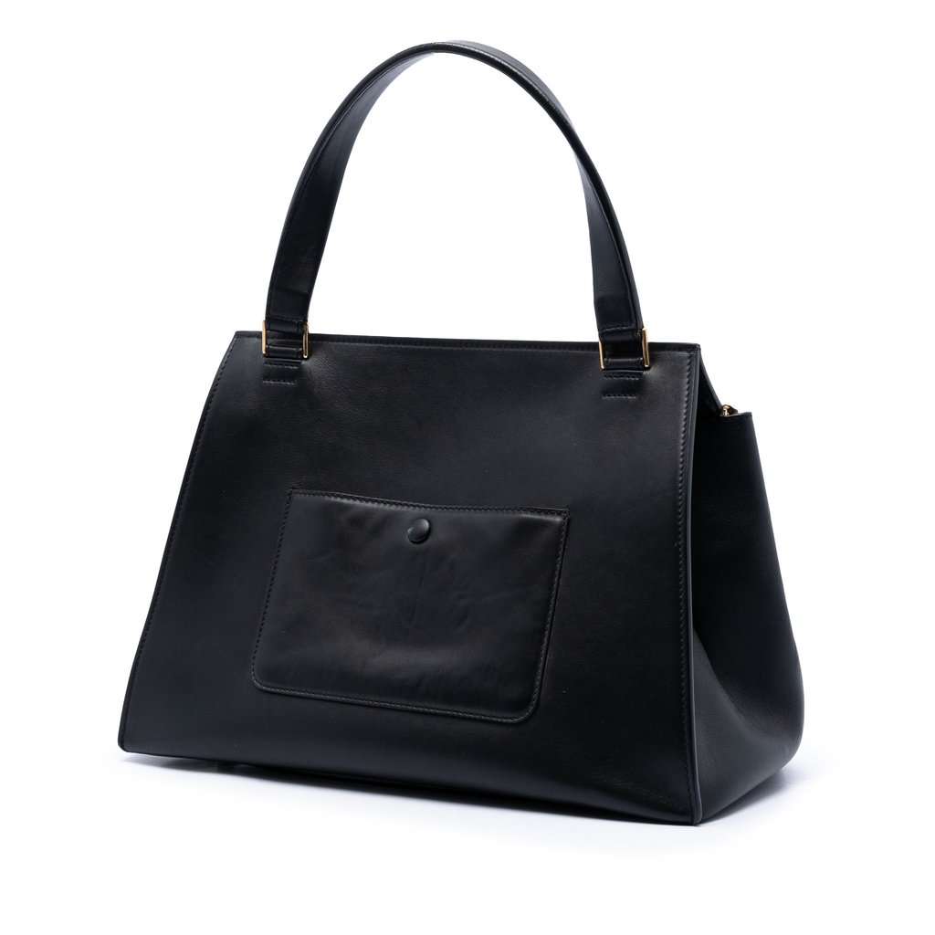 Celine Medium Bicolor Leather Edge Handbag Black Leather Very good condition - Back View