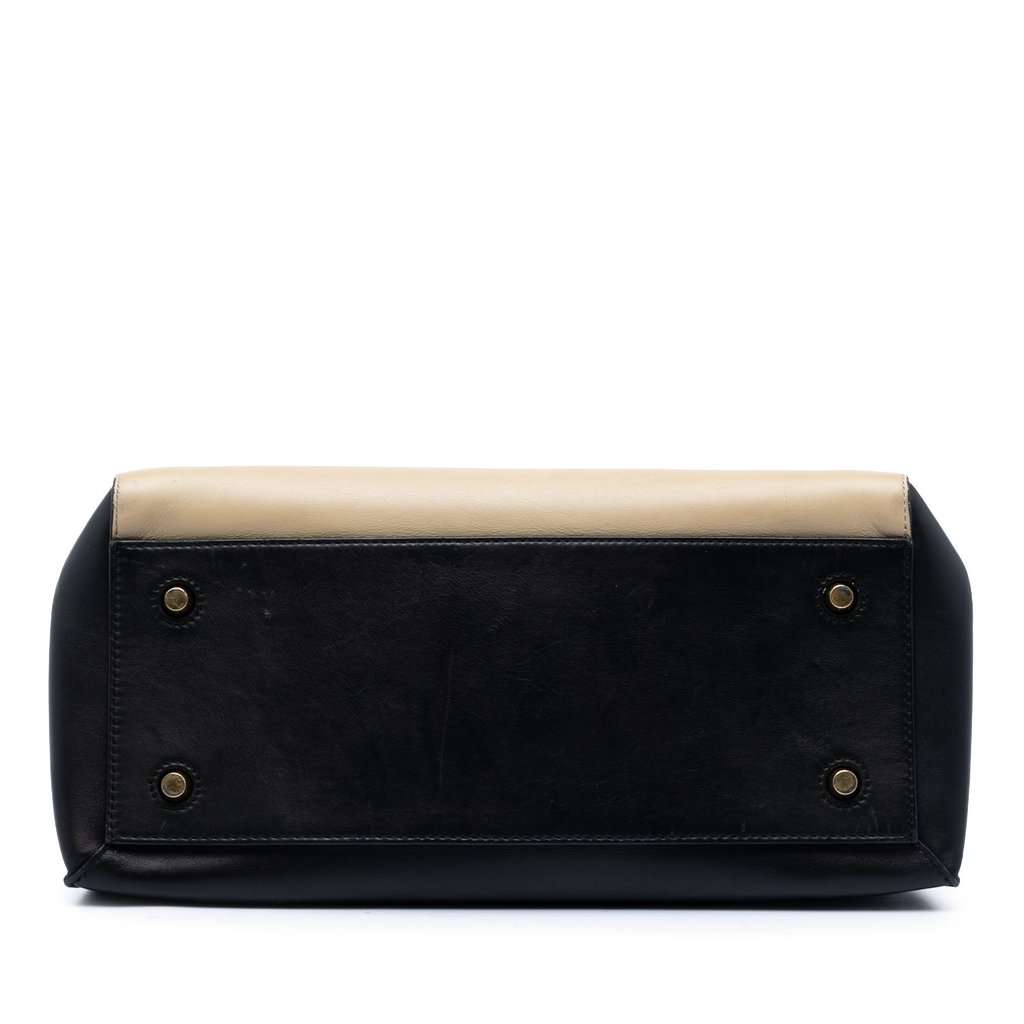 Celine Medium Bicolor Leather Edge Handbag Black Leather Very good condition - Inside View