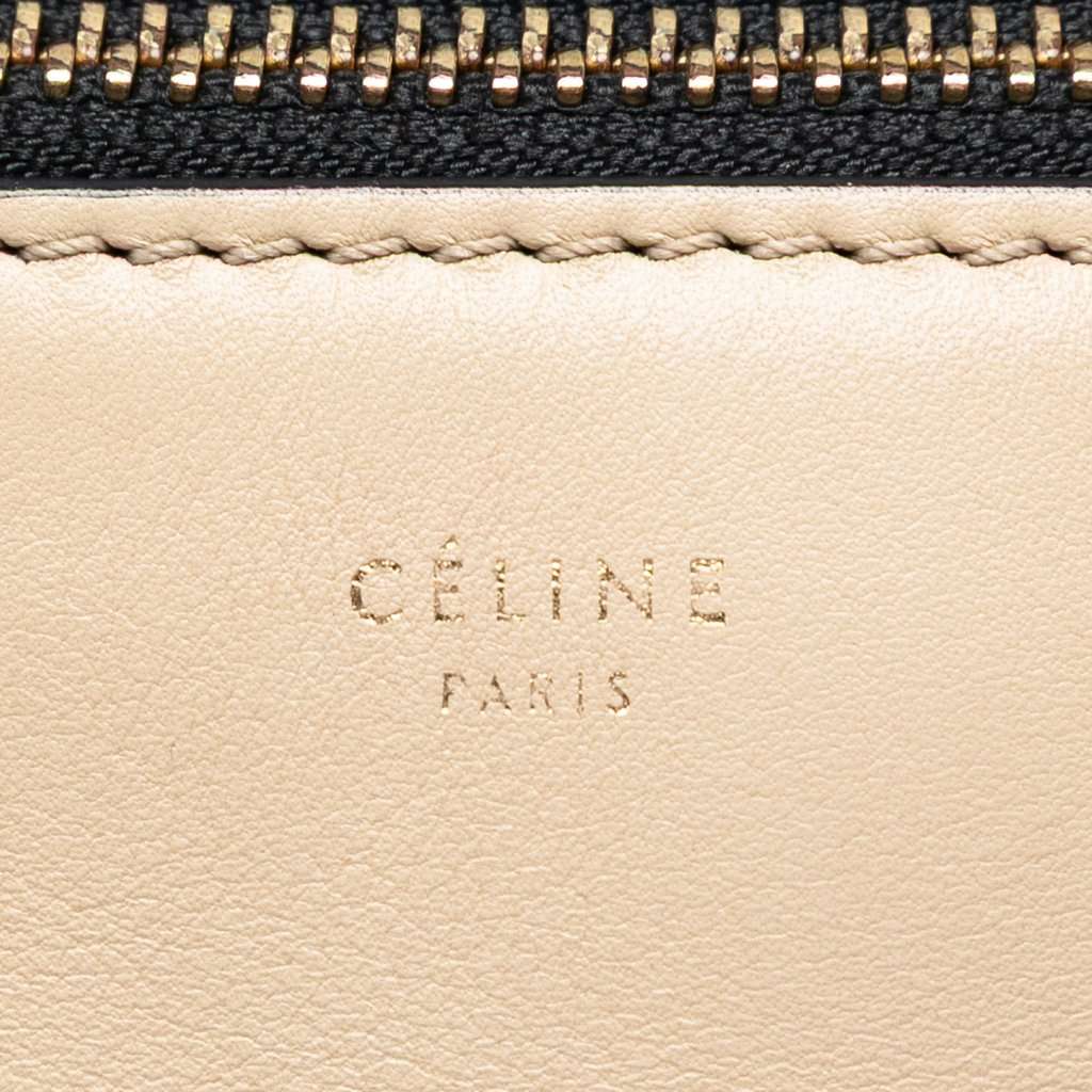 Celine Medium Bicolor Leather Edge Handbag Black Leather Very good condition - Box View