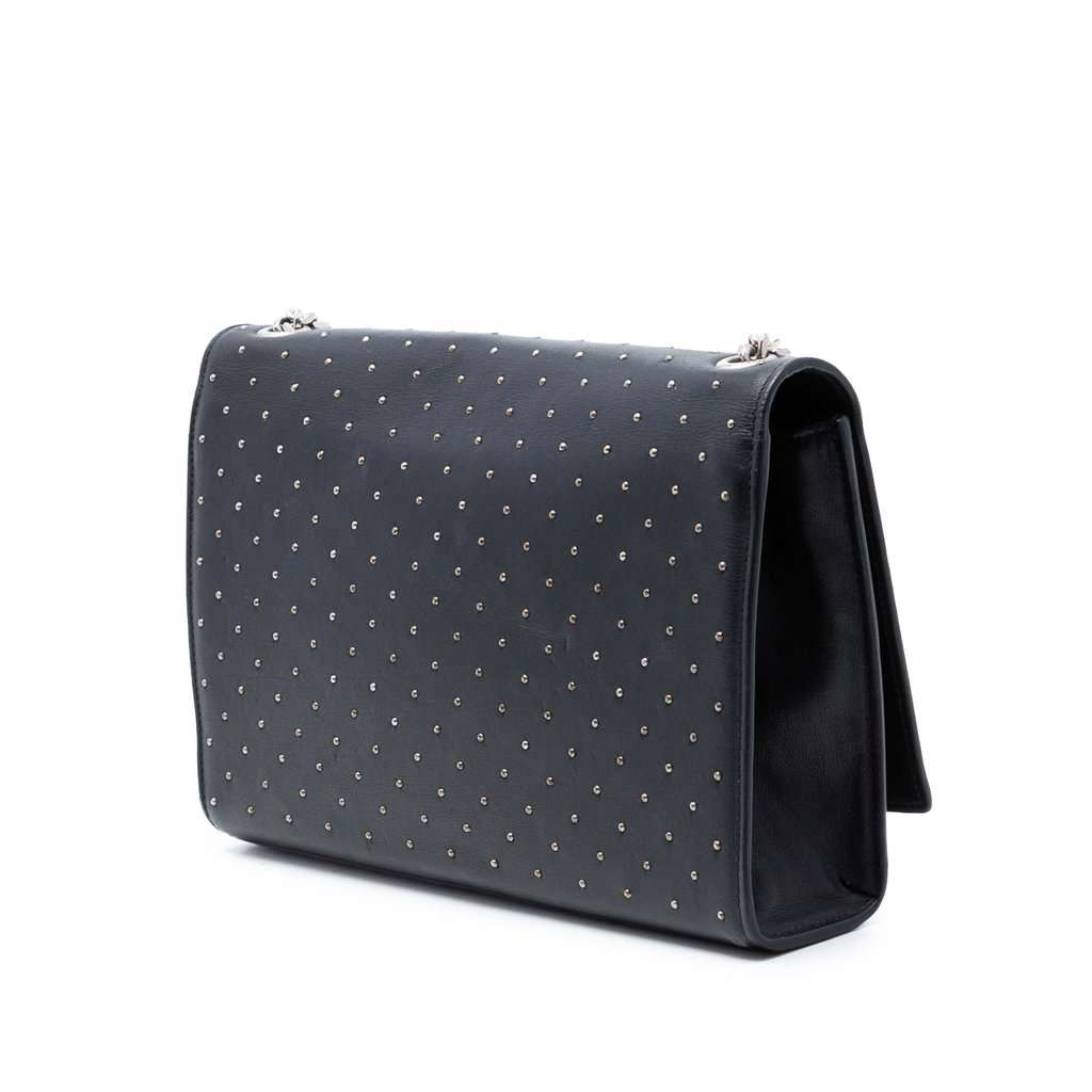 Saint Laurent Medium Leather Studded Monogram Kate Crossbody Black Leather Very good condition - Back View