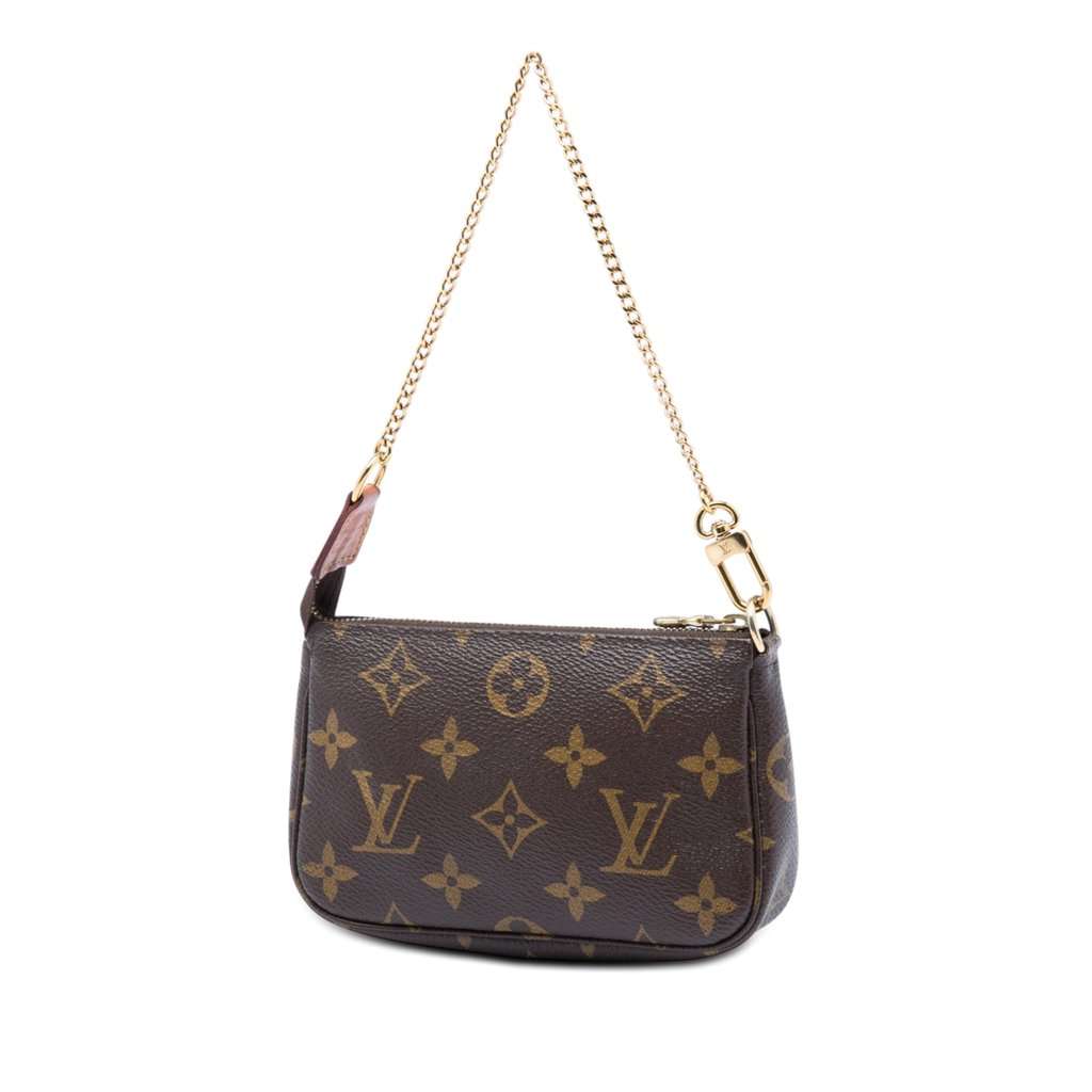 Louis Vuitton Monogram Mini Pochette Accessoires Brown Very good - Back View