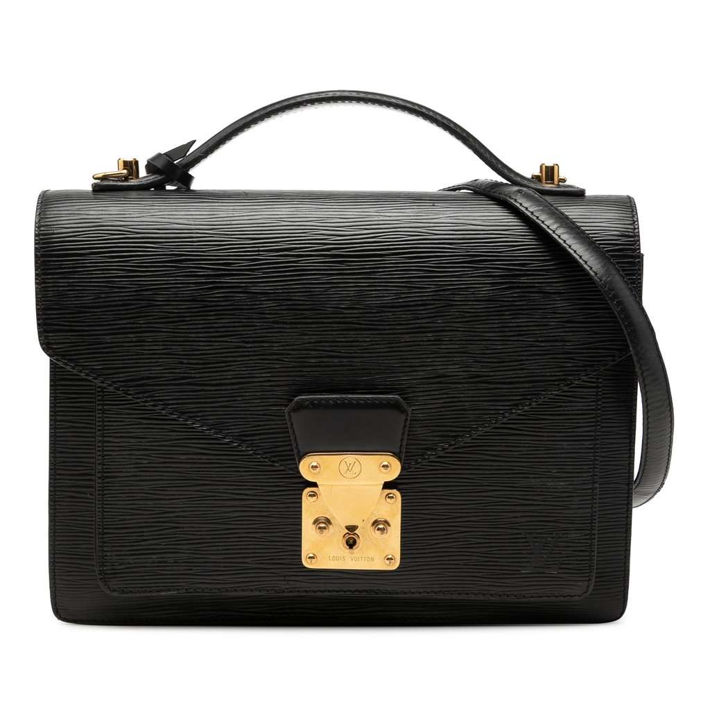 Louis Vuitton Epi Monceau Black Leather Very good condition - Front View