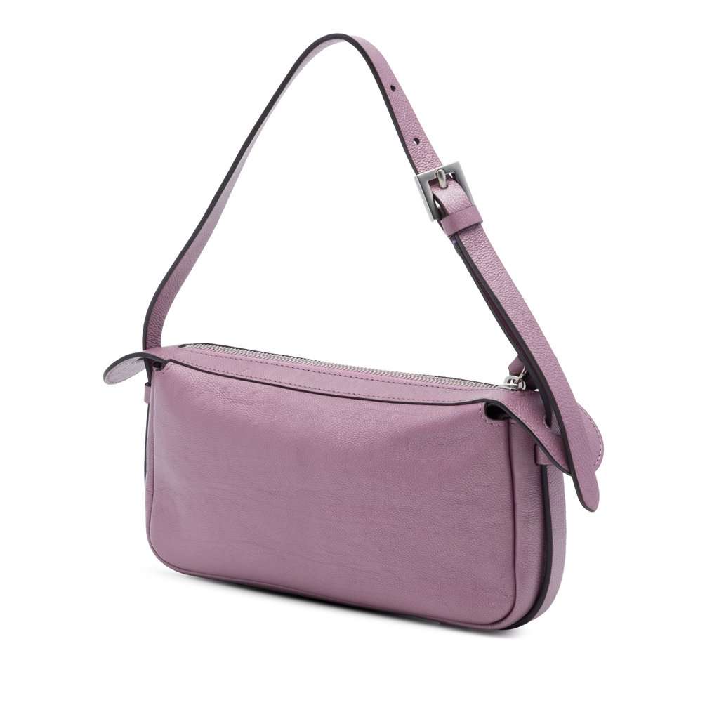 Fendi Mini Metallic Calfskin Simply Handbag Pink Leather Very good - Back View
