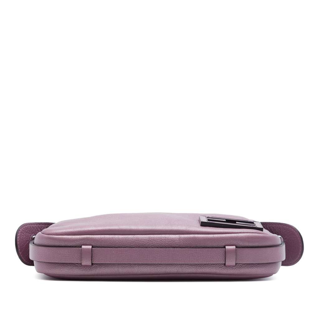 Fendi Mini Metallic Calfskin Simply Handbag Pink Leather Very good - Inside View