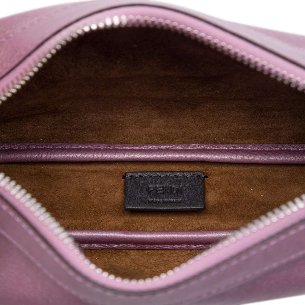 Fendi Mini Metallic Calfskin Simply Handbag Pink Leather Very good - Model View
