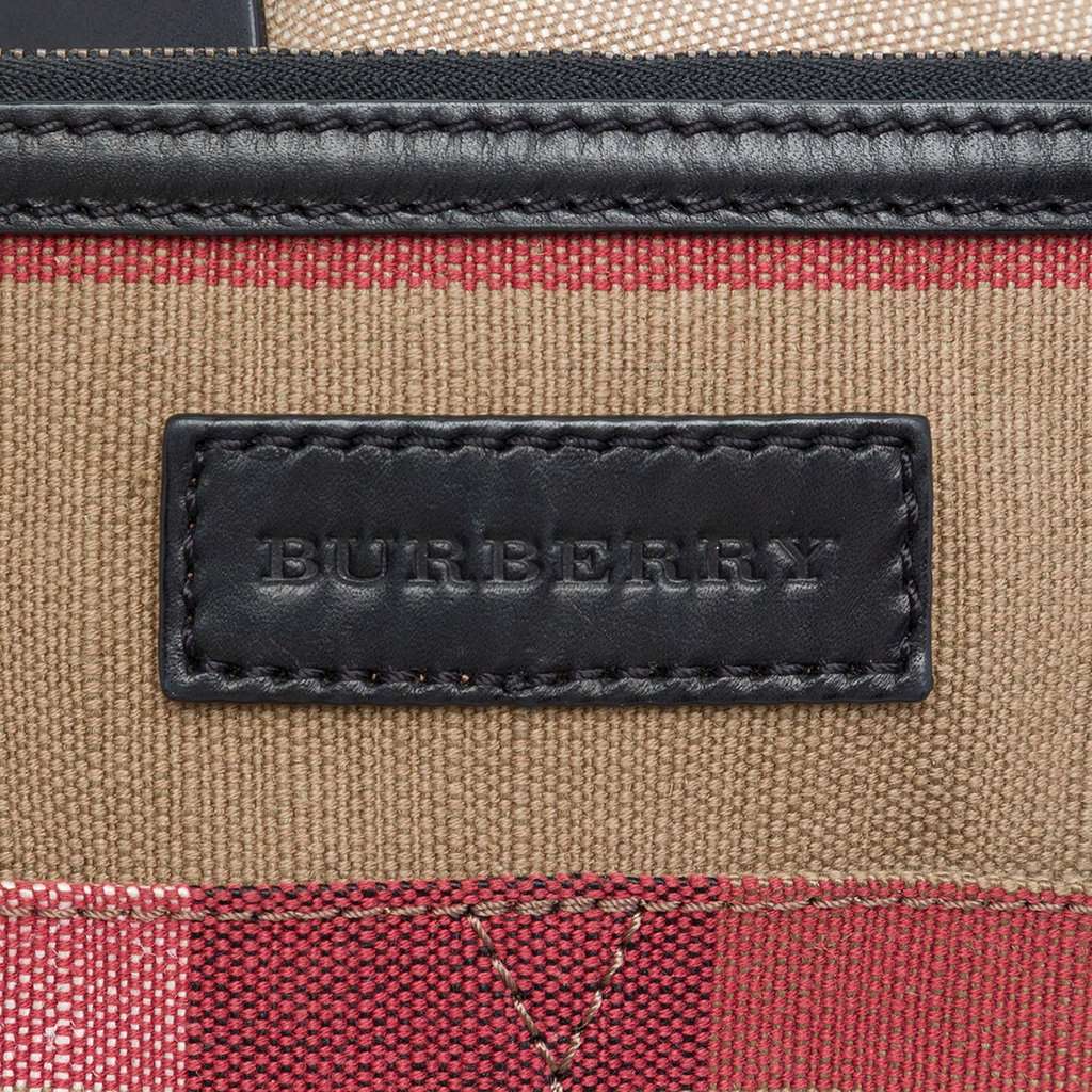 Burberry Mega Check Canvas Tottenham Brit Satchel Brown Very good - Box View