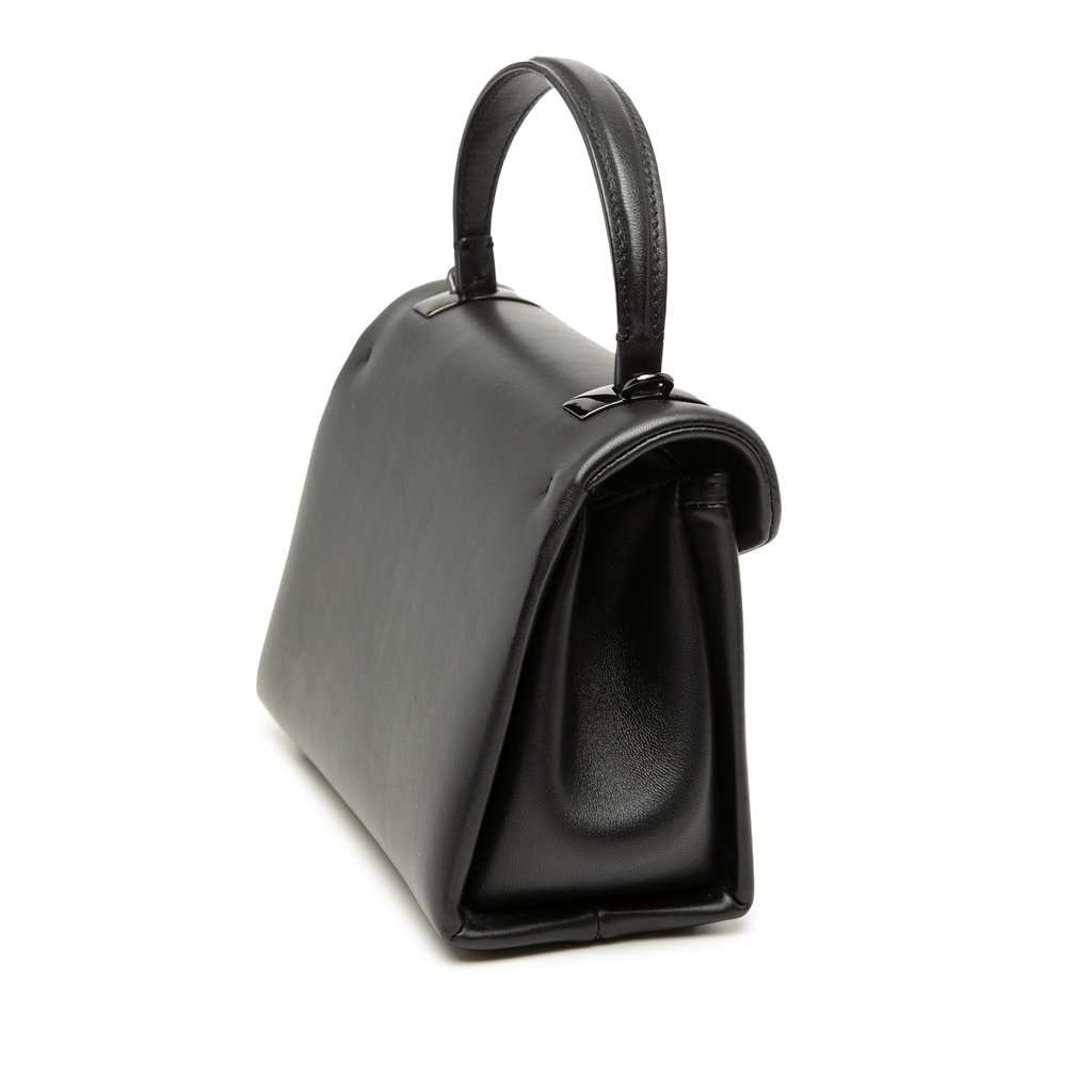 Valentino Mini Leather One Stud Top Handle Bag Black Leather Very good condition - Back View