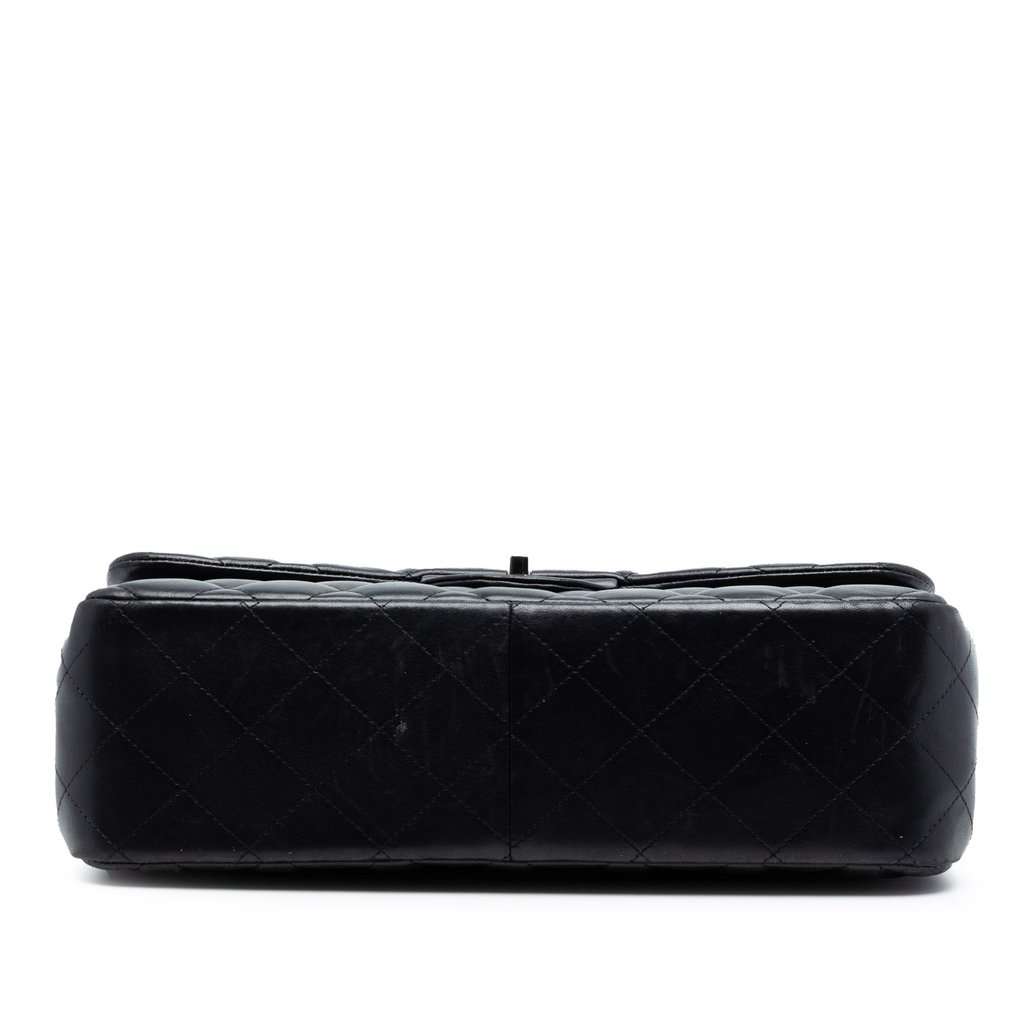 Chanel Jumbo Classic Lambskin Double Flap Black Leather Very good condition - Inside View