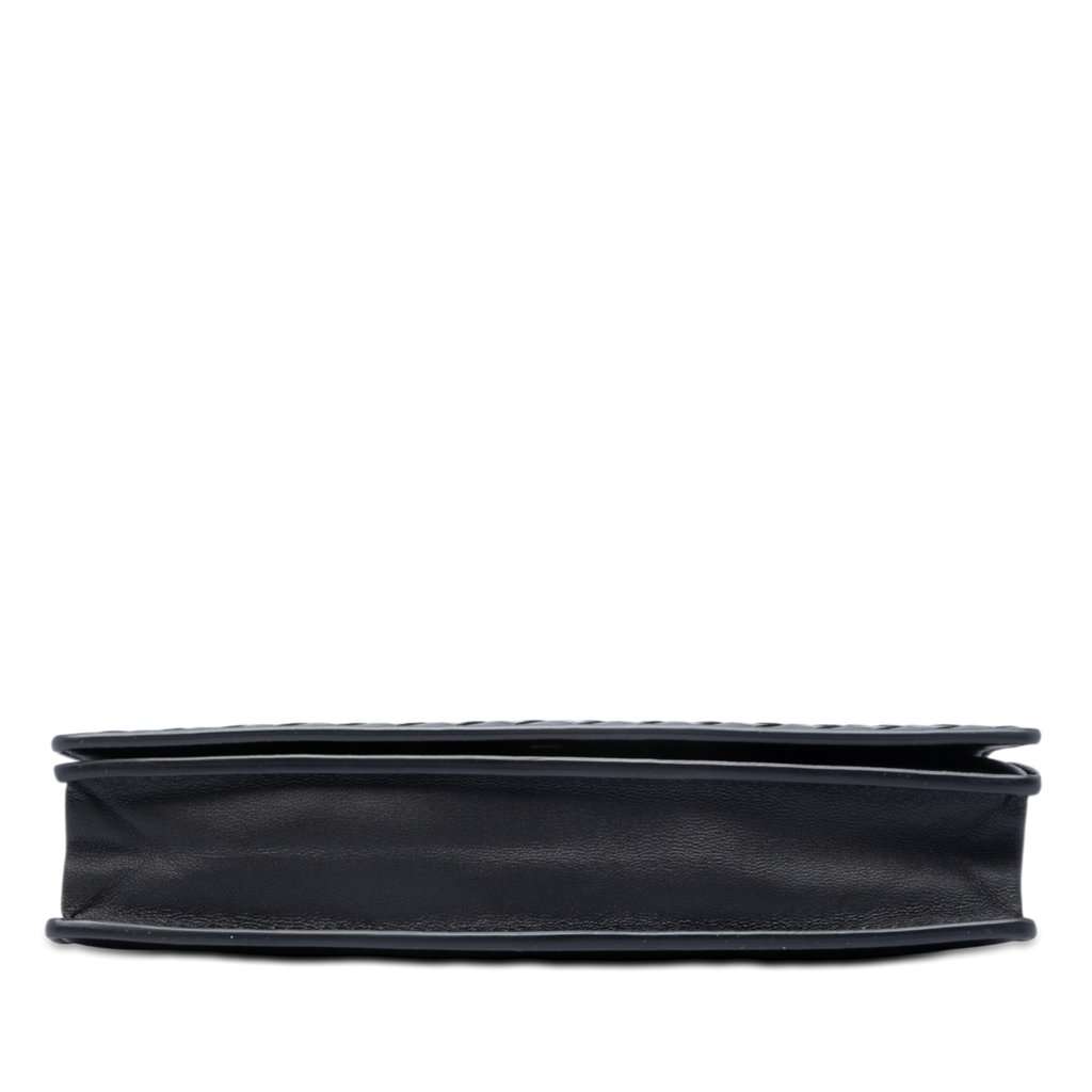 Bottega Veneta Nappa Intrecciato Continental Wallet on Chain Black Leather Very good condition - Inside View