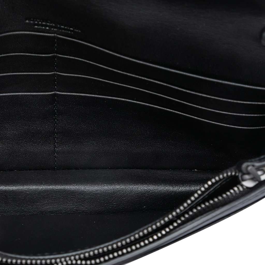 Bottega Veneta Nappa Intrecciato Continental Wallet on Chain Black Leather Very good condition - Model View
