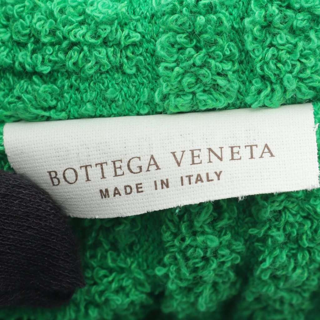 Bottega Veneta Terry Cloth Shopping Tote Green Very good - Model View