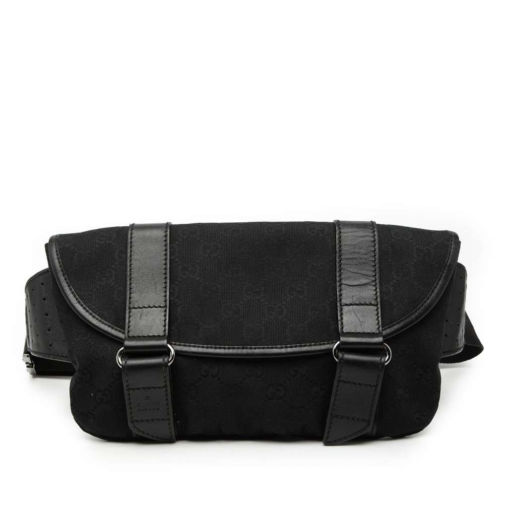 Gucci GG Canvas Belt Bag Black Very good condition - Front View