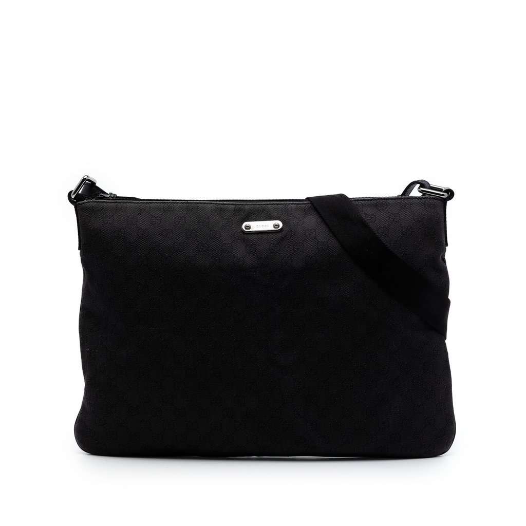 Gucci GG Denim Crossbody Black Very good condition - Front View