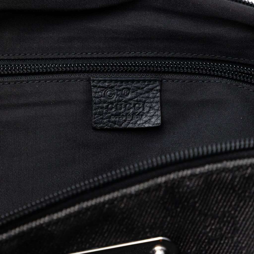 Gucci GG Denim Crossbody Black Very good condition - Box View