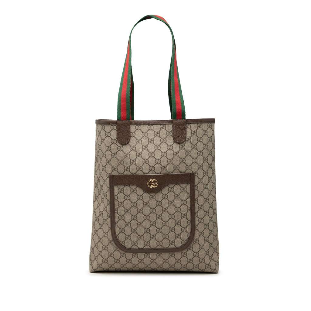 Gucci GG Supreme Web Ophidia Tote Beige Very good condition - Front View