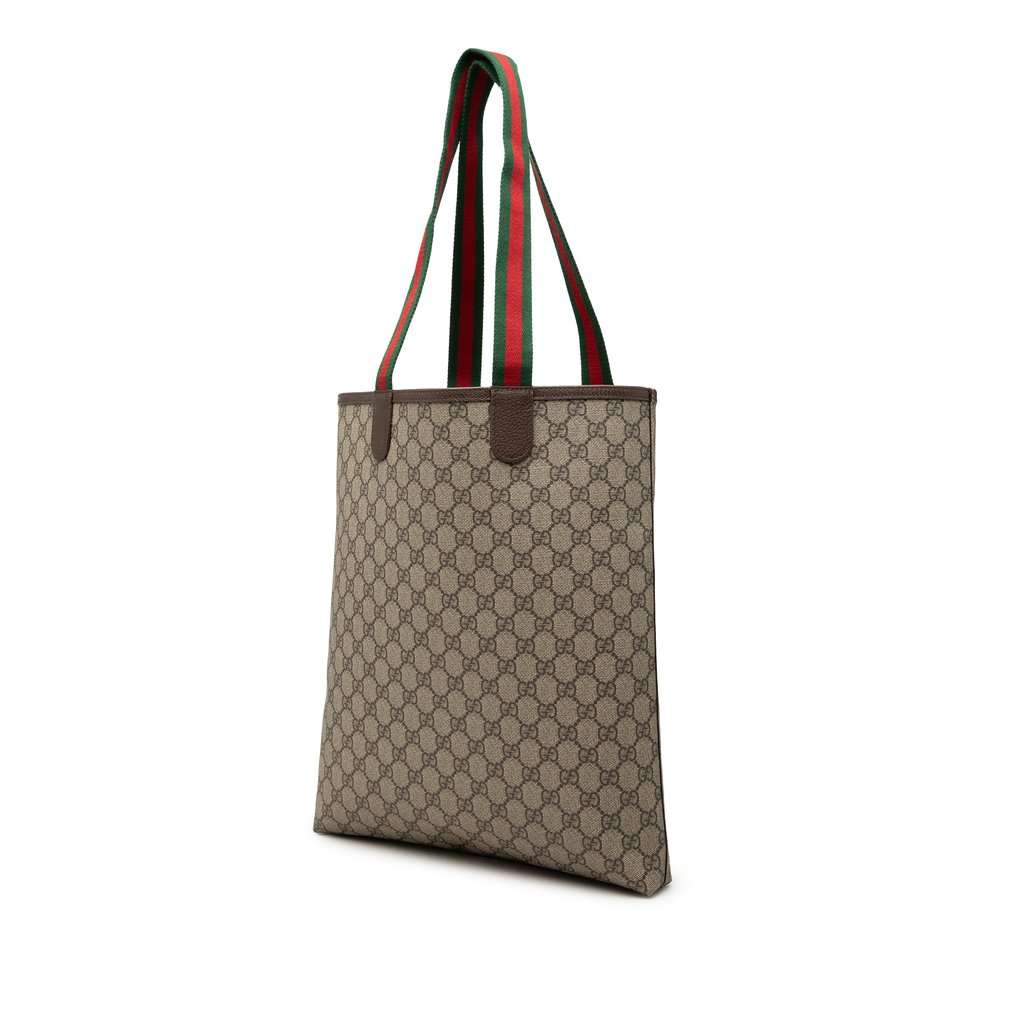 Gucci GG Supreme Web Ophidia Tote Beige Very good condition - Back View