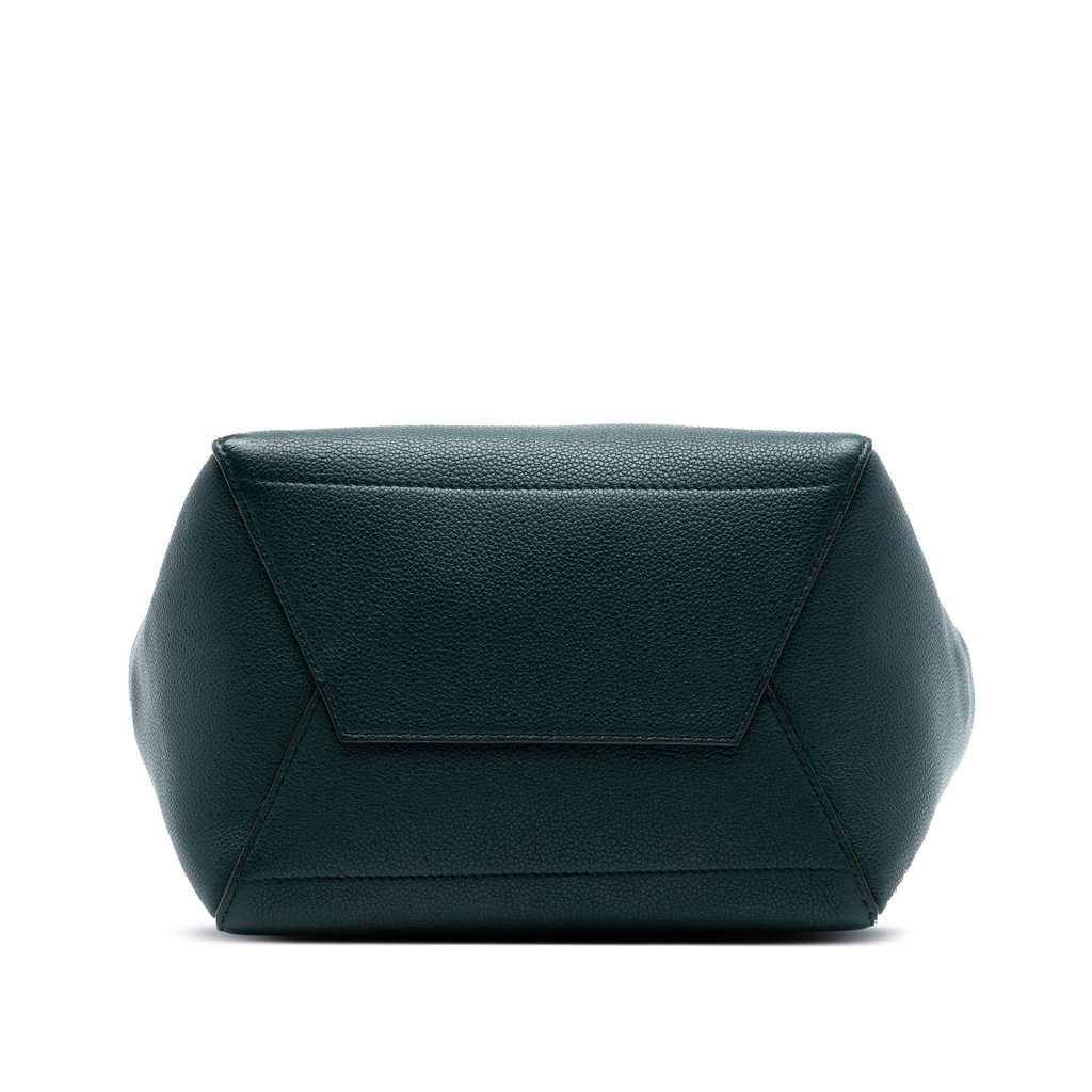 Celine Medium Leather Seau Sangle Bucket Bag Green Leather Very good condition - Inside View
