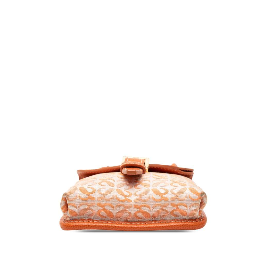 LOEWE Mini Anagram Canvas Crossbody Orange Very good - Inside View