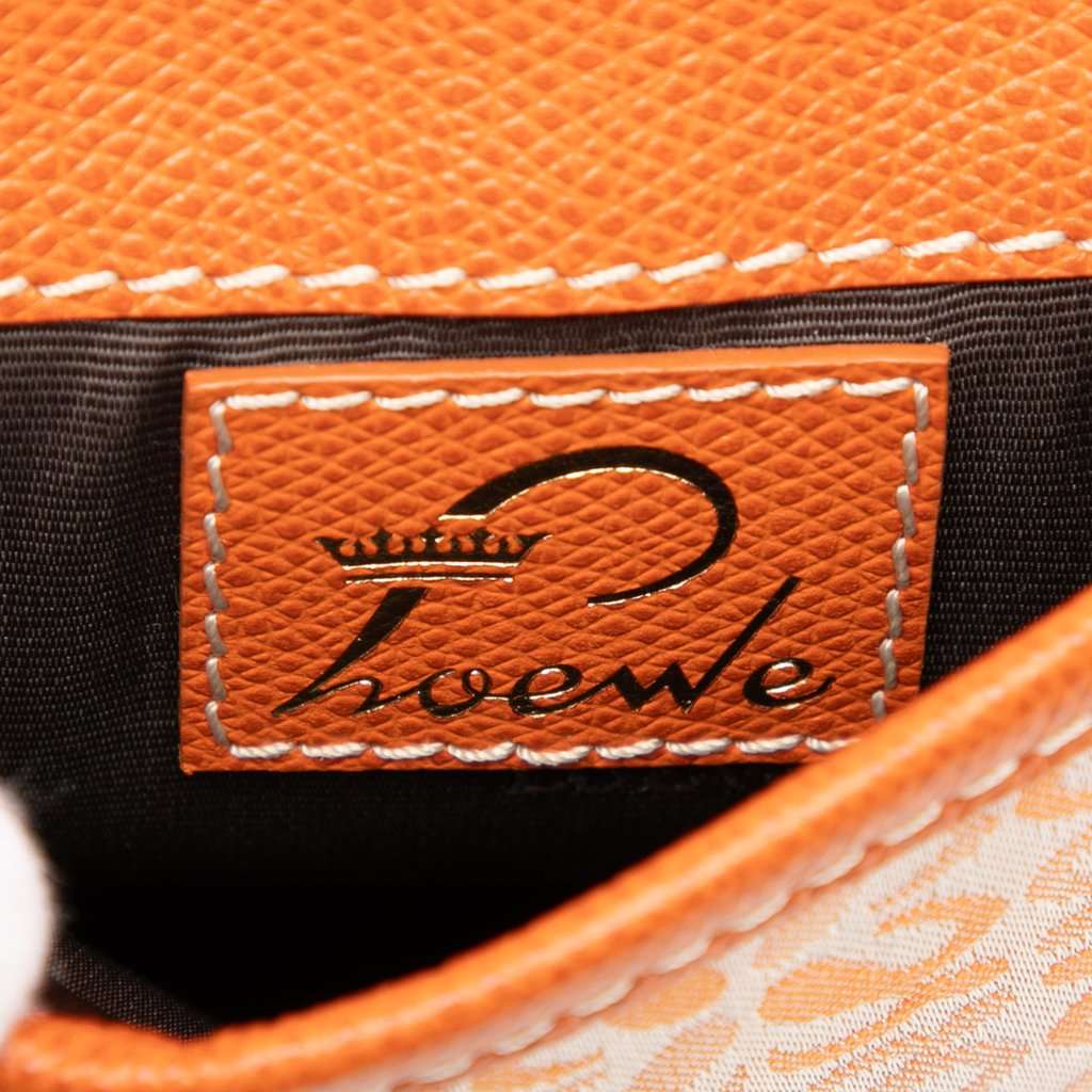 LOEWE Mini Anagram Canvas Crossbody Orange Very good - Box View