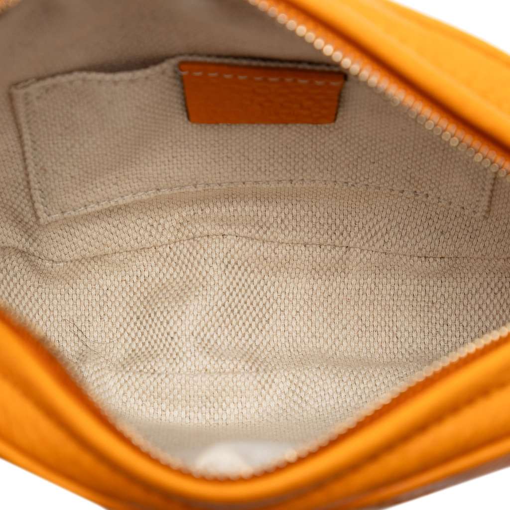 Gucci Mini Pebbled Calfskin Soho Chain Crossbody Orange Leather Very good condition - Model View