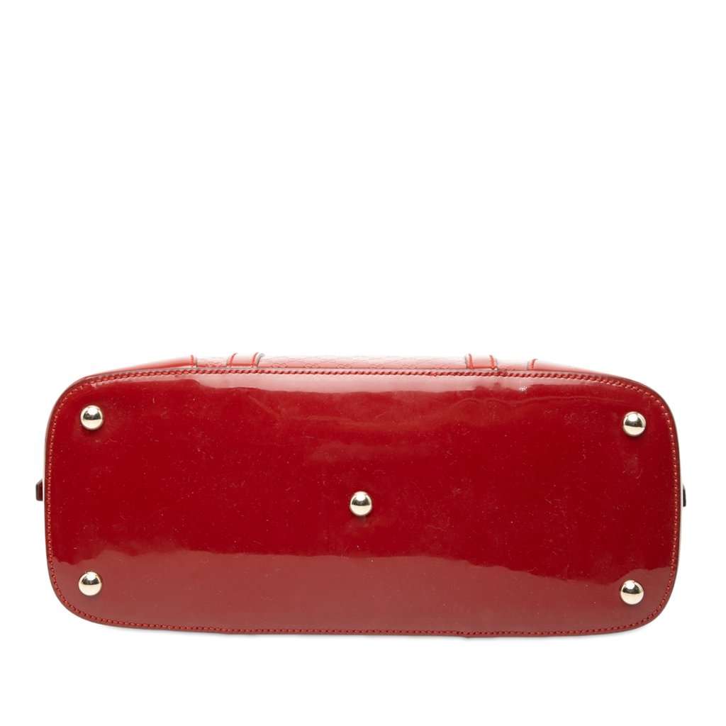 Gucci Small Microguccissima Patent Nice Dome Satchel Red Leather Very good condition - Inside View