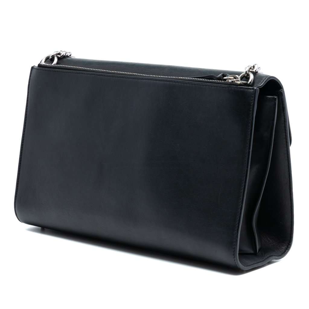 Gucci Medium Leather Dollar Interlocking G Crossbody Black Leather Very good condition - Back View