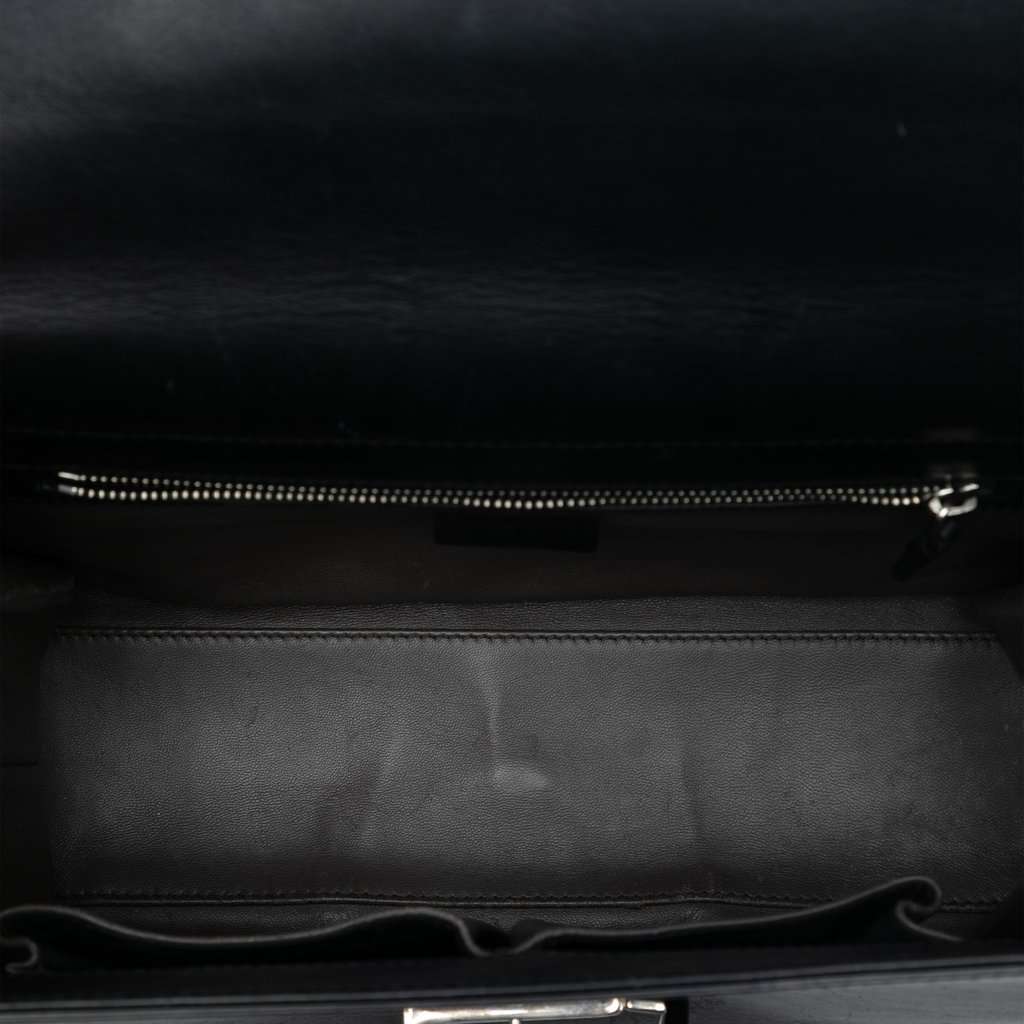 Gucci Medium Leather Dollar Interlocking G Crossbody Black Leather Very good condition - Model View