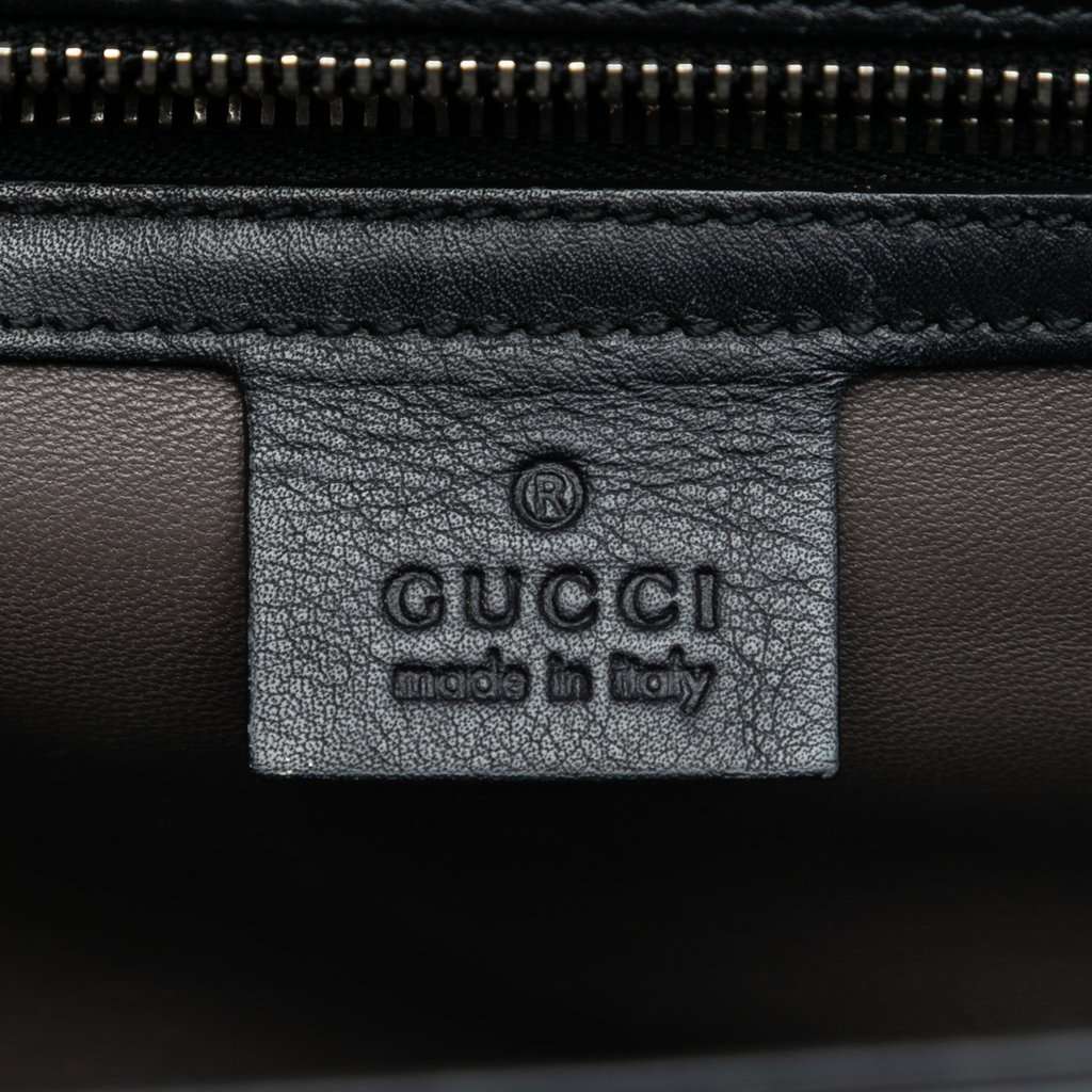 Gucci Medium Leather Dollar Interlocking G Crossbody Black Leather Very good condition - Box View